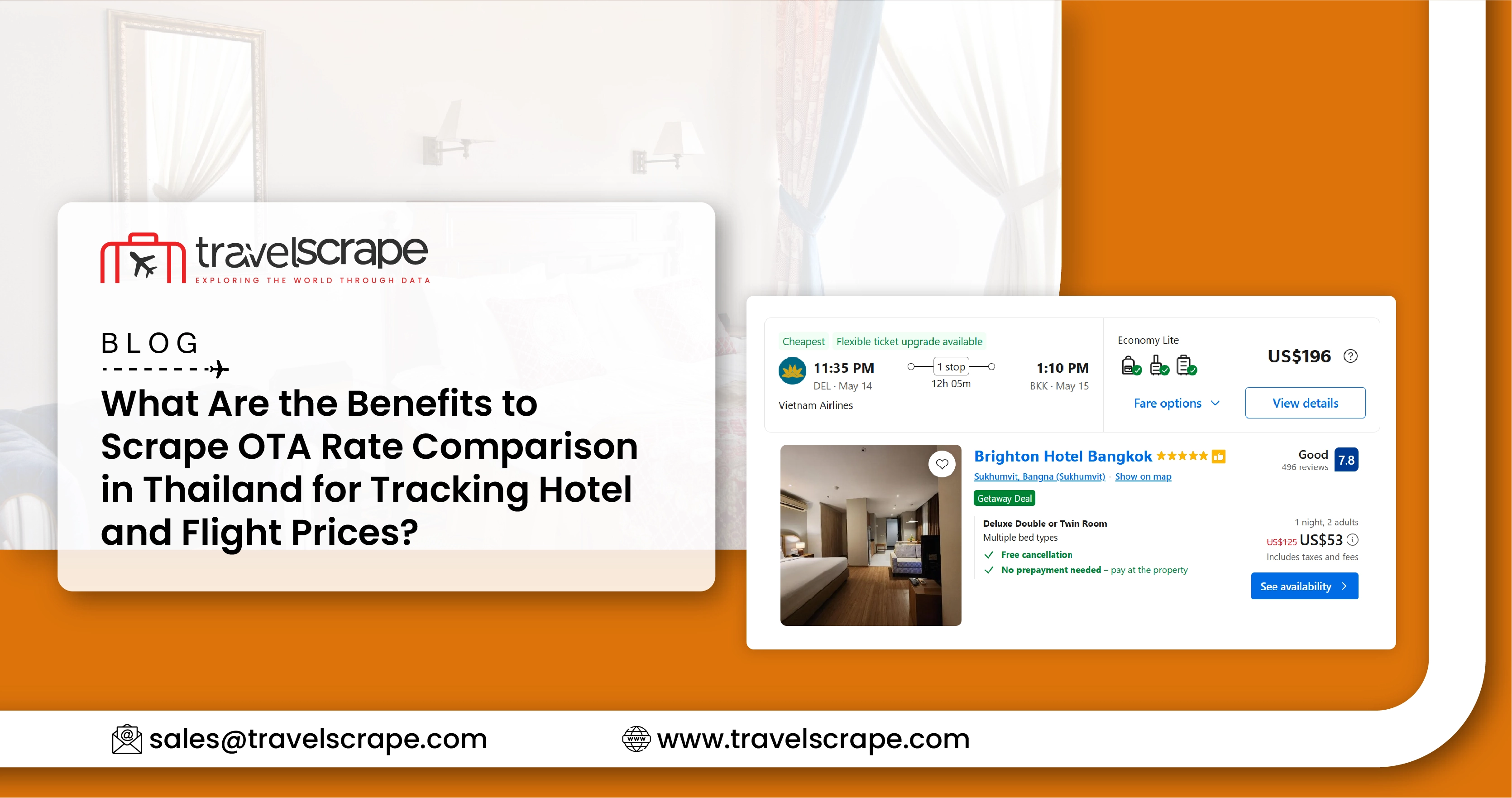 Scrape OTA Rate Comparison in Thailand for Tracking Hotel Prices